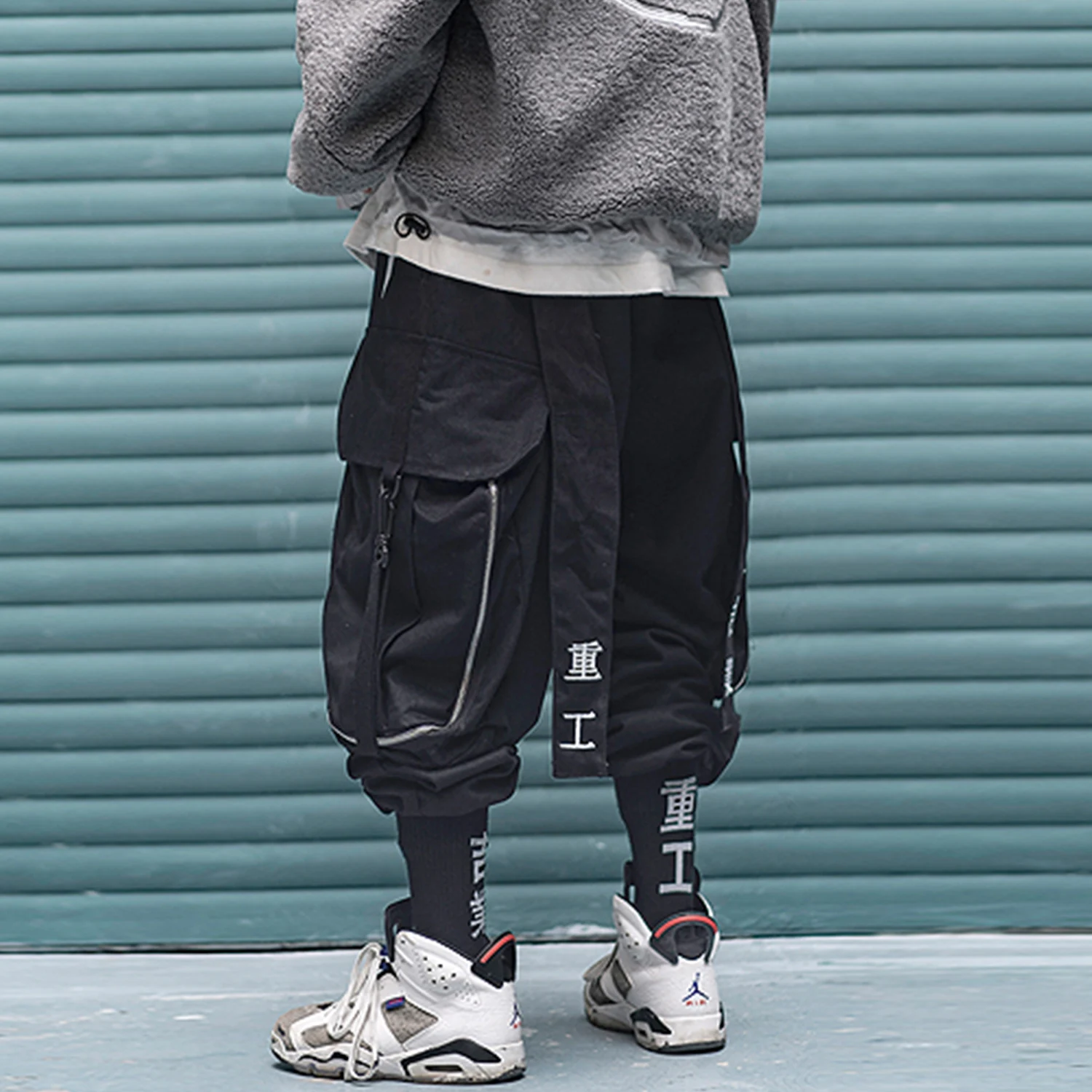 11 BYBB'S DARK Multi Pocket Hip Hop Pants Men Ribbon Elastic Waist Harajuku  Streetwear Joggers Mens Trousers Techwear Pants