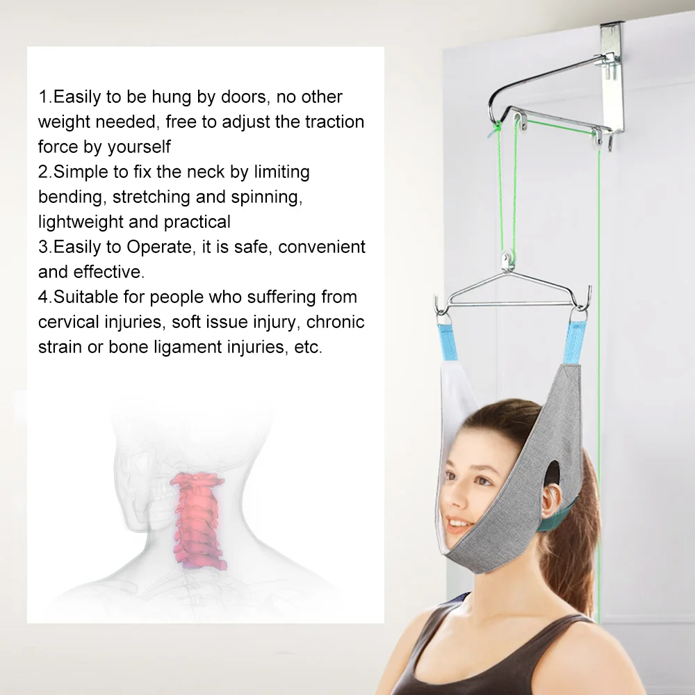 Adjustable Hanging Neck Traction Kit Cervical Tractor Device Chiropractic  Correction Neck Stretcher Brace Belt Pain Relief - AliExpress