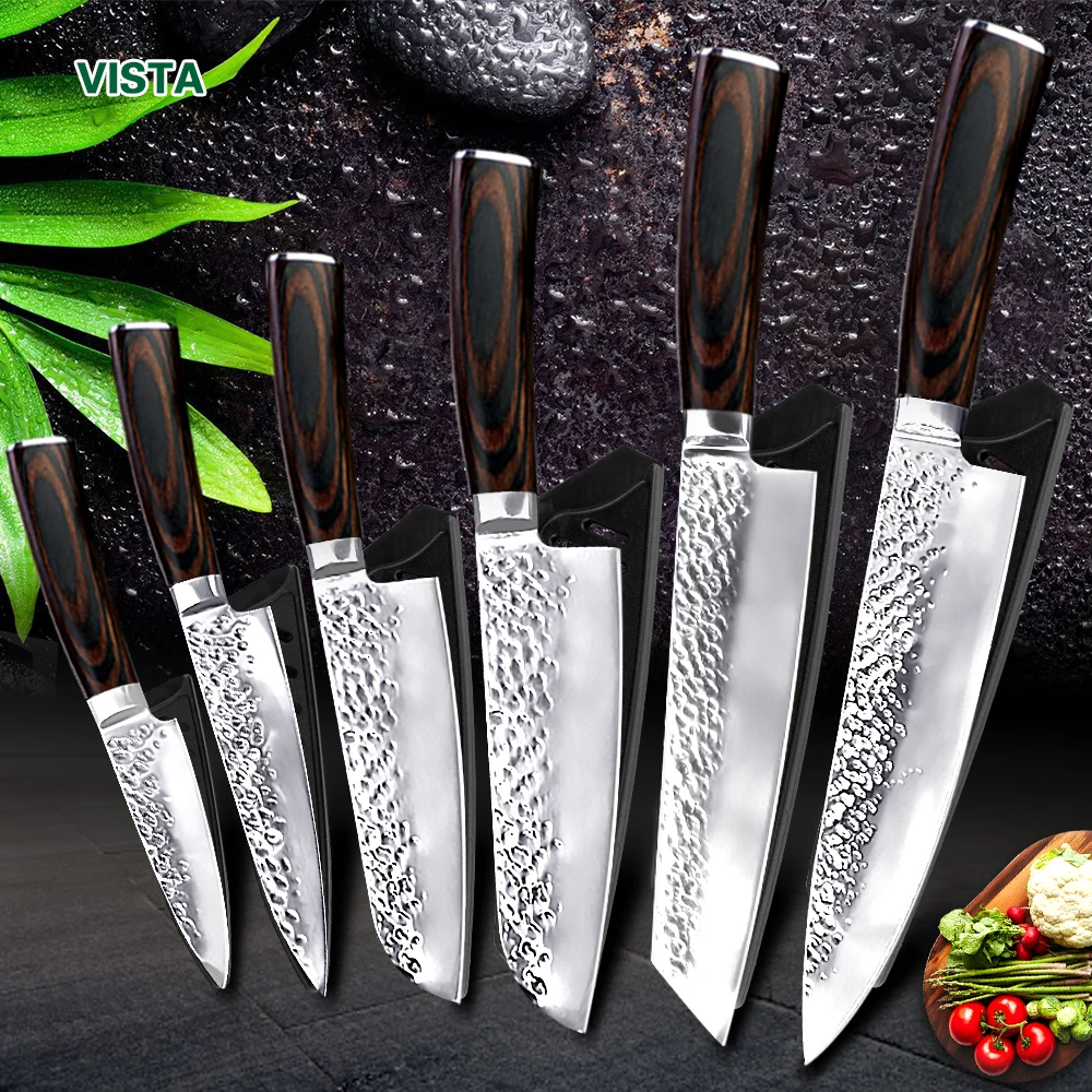 Кухонный нож 8 дюймов профессиональные японские шеф ножи 7CR17 440C