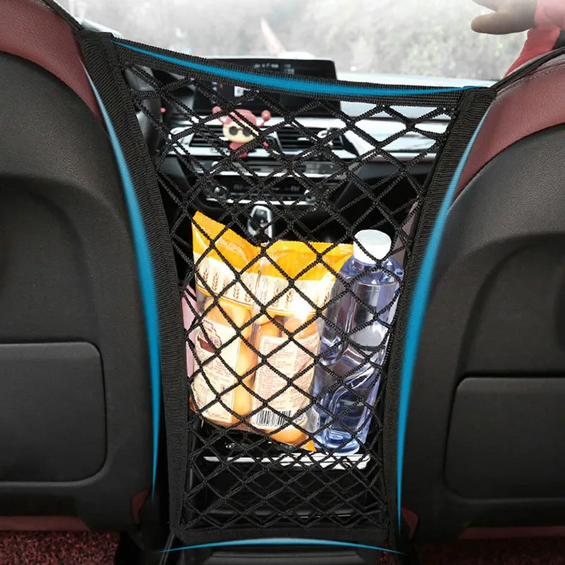 

1 Pc Universal Seat Double-layer Storage Net Pocket Storage Bag Storage Net Storage Bag Car Accessories Modified Accessories