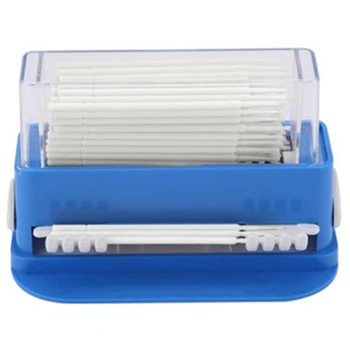 

White Disposable Mini Applicator Tip Bendable Sticks Brush Dispenser