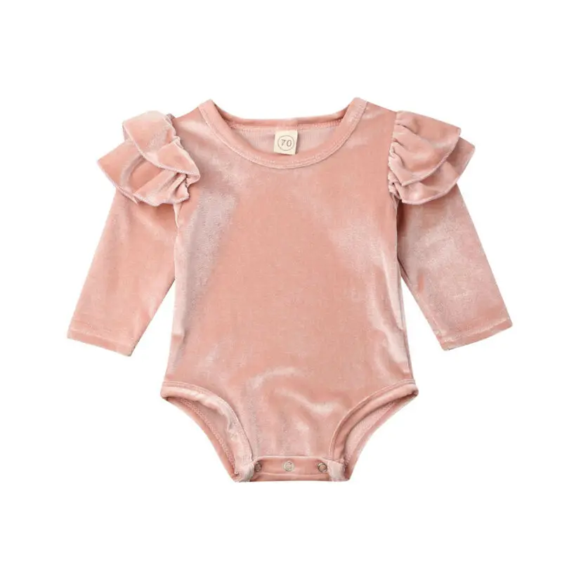 

Newborn Kid Baby Girl Warm Clothes Long Sleeve Cotton Bodysuits Jumpsuit Overall Outfits