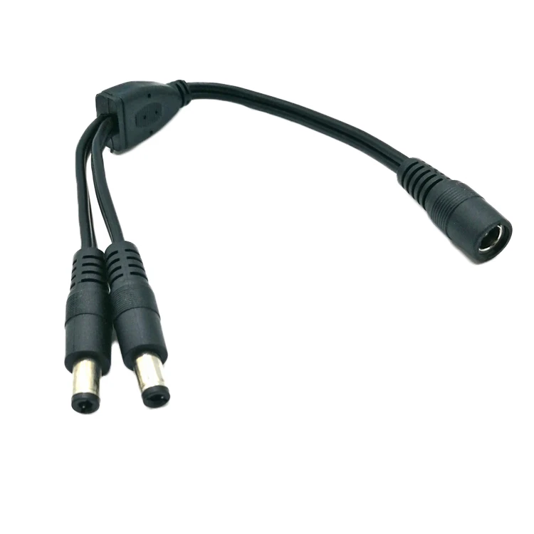 

1 to 2 Way DC Power Splitter Cable Barrel Plug 5.5mm x 2.1mm for CCTV Cameras LED Light Strip