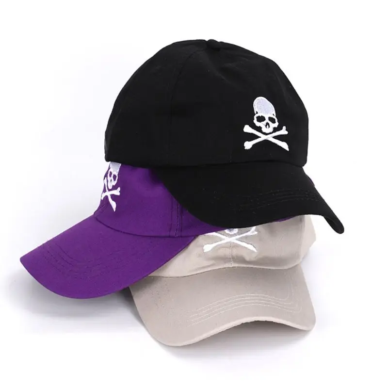 

Unisex Couples Harajuku Crossbone Skeleton Skull Embroidery Baseball Cap Hip Hop Sports Adjustable Snapback Peaked Trucker Hat