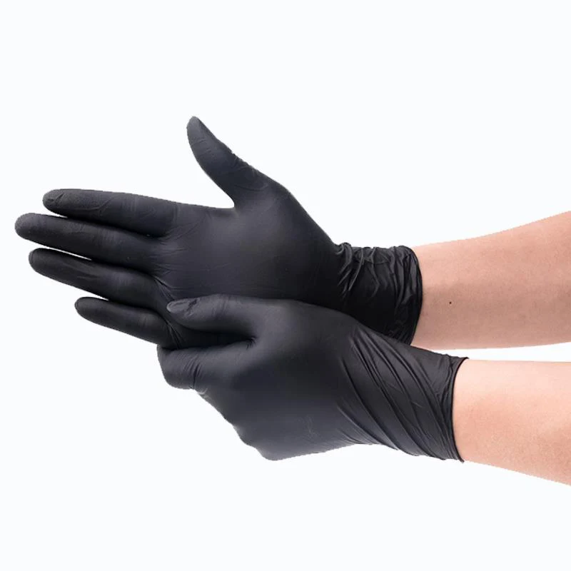 Одноразовые черные перчатки, 10 шт., для домашней уборки, моющие перчатки, нитриловые лабораторные перчатки для дизайна ногтей, медицинские антистатические перчатки для тату