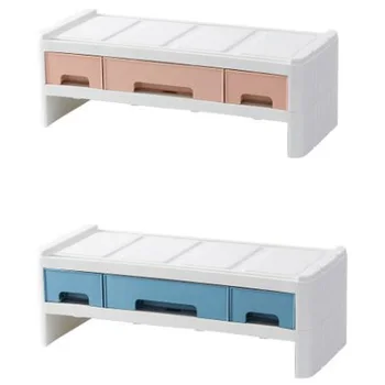 

Monitor Riser Drawer Organizer Desktop Storage Box Cabinet Organiser Chest of Drawers Units Computer Heightening Rack