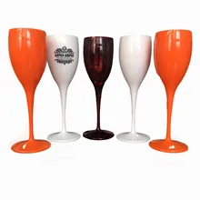 

Wine Party White Champagne Coupes Cocktail Glass Plastic Goblet Cup Transparent Wine Whiskey Cups Glass Stemware