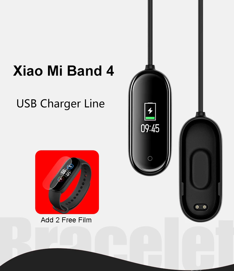 USB зарядные устройства для Xiaomi Mi Band 4 зарядный кабель магнитный беспроводной