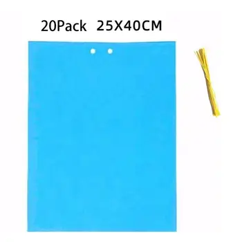 

20-Pack Dual-Sided Sticky Traps with Twist Ties for Flying Plant Insect Thrips GXMA