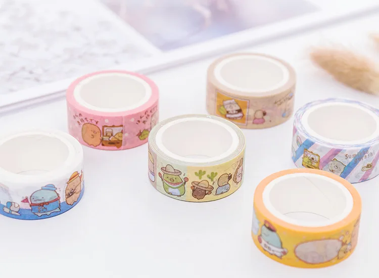 3 шт./упак. Sumikko Gurashi лента Washi милое украшение лента DIY Скрапбукинг Стикеры этикетки клейкой ленты школьные принадлежности