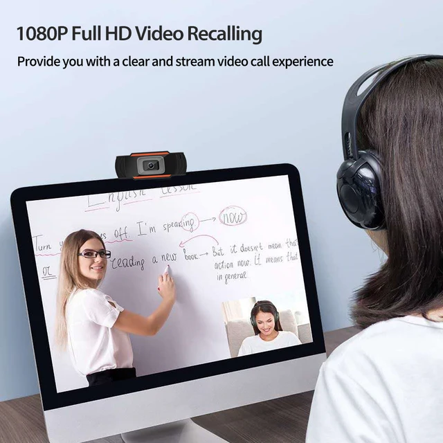 Cámara Web USB2.0 con reducción de enfoque automático de 1080P, cámara Web con micrófono de ruido integrado, cámaras para Mac, Skype, Youtube, Android, TV, ordenador Cámara Web USB2.0 con reducción de enfoque automático de 1080P, cámara Web con micrófono de ruido integrado, cámaras para Mac, Skype, Youtube, Android, TV, ordenador
