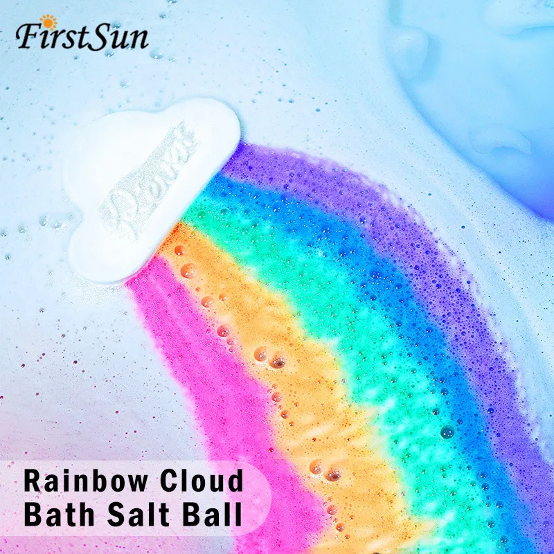 

Organic Rainbow Bath Bomb Shower Bomb Natural Bubble Bath Spa Relaxing Bath Salts Massage Bath Salt Soap Body Care Good Smell