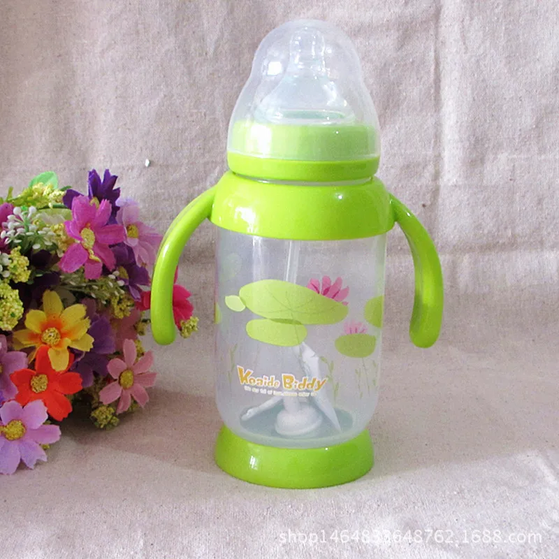 

Chick Cady Wide Aperture Feeding Bottle Infants Real Milk Sense Pacifier Feeding Bottle Straw Feeding Bottle 240ml