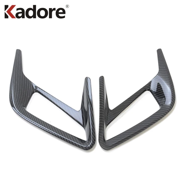 Carbon Fiber Plastic Для Ford Focus Sedan ABS хромированная лампа заднего противотуманного фонаря Наклейка декоративная отделка внешние аксессуары - Color: Carbon Fiber Plastic