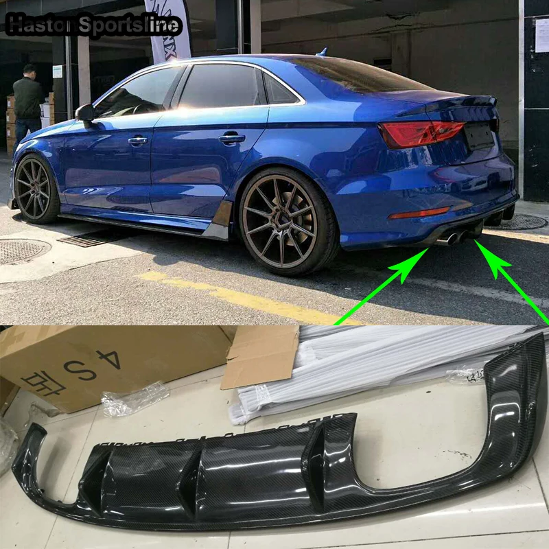 Спойлер из настоящего углеродного волокна для Audi S3 8V S-Line Sedan Haston Style 2013-2016 (не