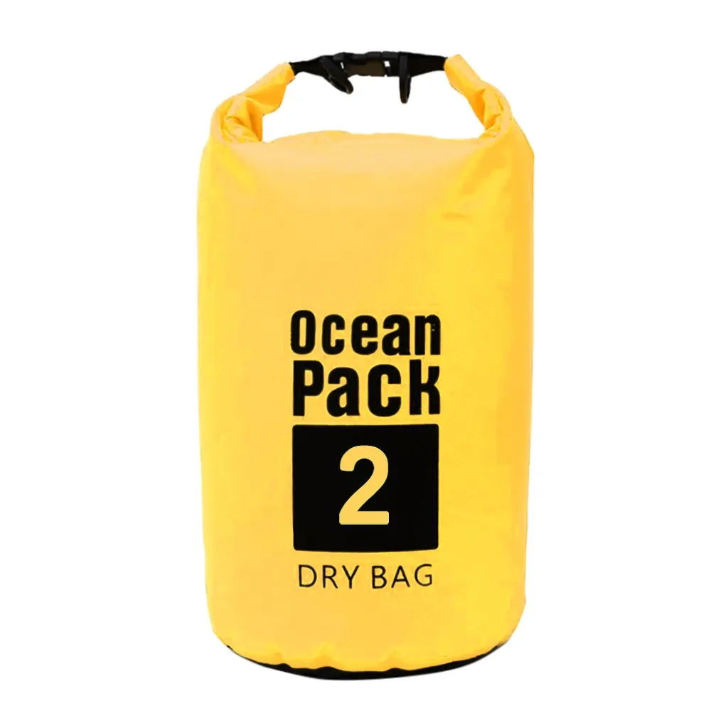 25 2L Открытый водонепроницаемый плавательный мешок для каноэ плавающий лодочный каяк Кемпинг водонепроницаемая сумка мешок 2L водонепроницаемый рюкзак для путешествий - Цвет: Yellow
