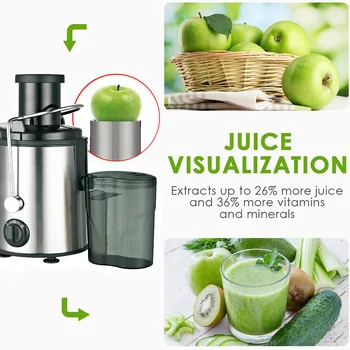 

Stainless Steel 800W 2 speed Juicer Electric Vegetable Fruit Drinking Machine CE Multi-Function Juicer Extractor Mixer