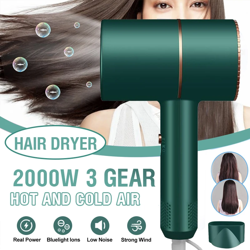 Secador de pelo de anión con calefacción doméstica y refrigeración, MIni  secador de pelo portátil para el cuidado del cabello, viaje, hogar|Secadores  de pelo| - AliExpress