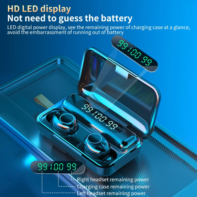 Новинка беспроводные наушники XEWG HiFI стерео HD вызов светодиодный дисплей три