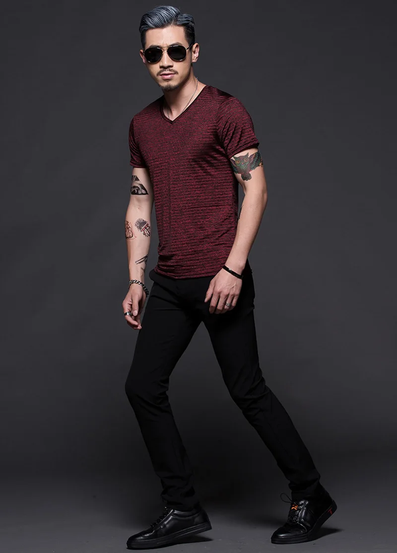 Горячие летние мужские футболки сплошной цвет Slim Fit короткий рукав мужские s Новые Топы из полиэстера футболка брендовая одежда 70B0162