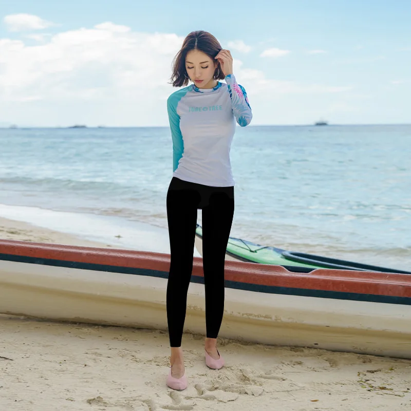 

Korean-style Diving Suit Women's Split Type Jellyfish Clothing Long Sleeve Trousers Sun-resistant Quick-Dry Bathing Suit Surfing