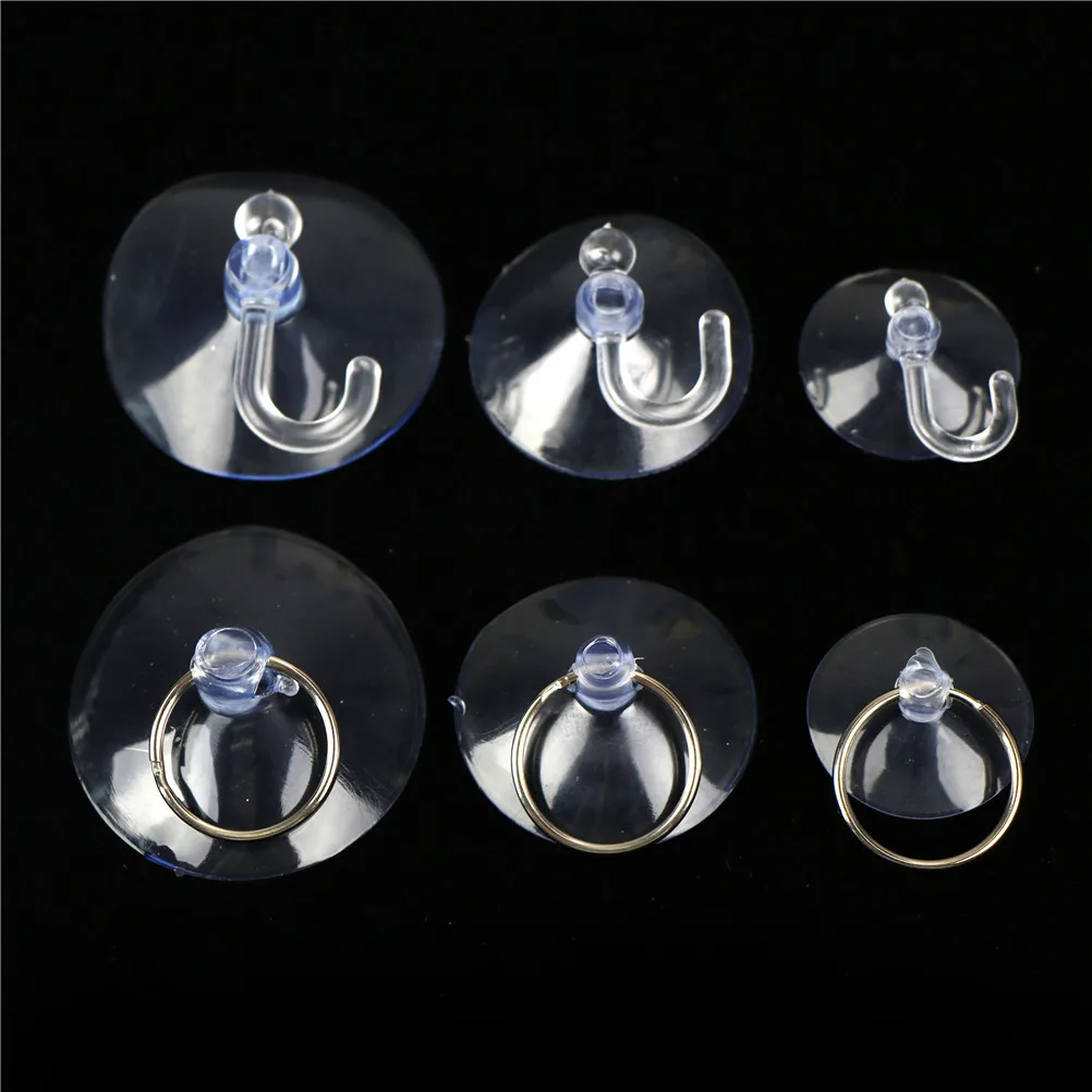 5 uds. Colgador de ganchos de pared de vidrio para cocina, baño, ventosa transparente para ventosa para ventana