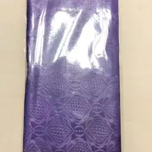 ACI фиолетовый Африканский жаккард ткань Riche 10 ярдов/шт Новая мода полиэстер камчатная ткань с шаддой парча в Гвинейском стиле для девочек