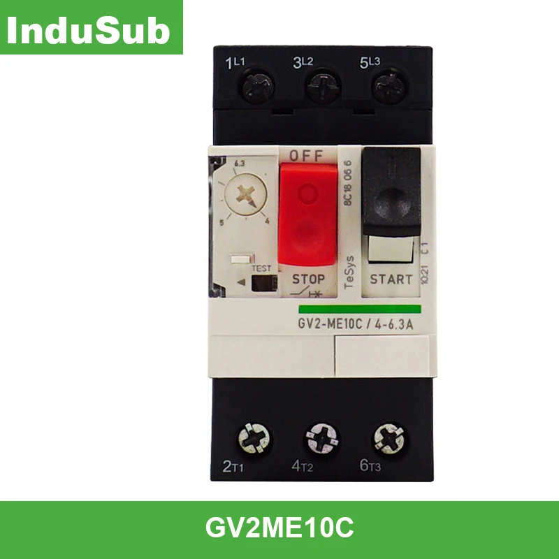 

GV2ME10C 4-6.3A Motor Thermal Magnetic Circuit Breaker Button 3P Protection Switch Setting current Range