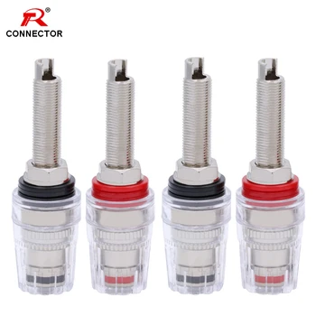 

4PCS Brass Binding Post HIFI Terminals Rhodium Plated,19MM Binding Post HIFI Speaker Amplifier Audio Plug Match 4mm Banana Plug
