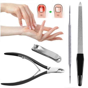 

4Pcs/set Remove Nail Dead Skin Remover Cuticle Cutter Nail Cutters Ingrown Toenail Lifter Nail Files Nail Care Grooming Tools