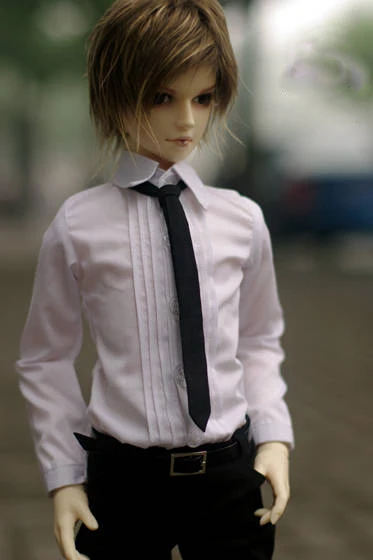 1/4 1/3 scale BJD doll clothes White shirt+ tie for BJD/SD accessories ID72 uncle.Not included doll,shoes,wig and other A1027