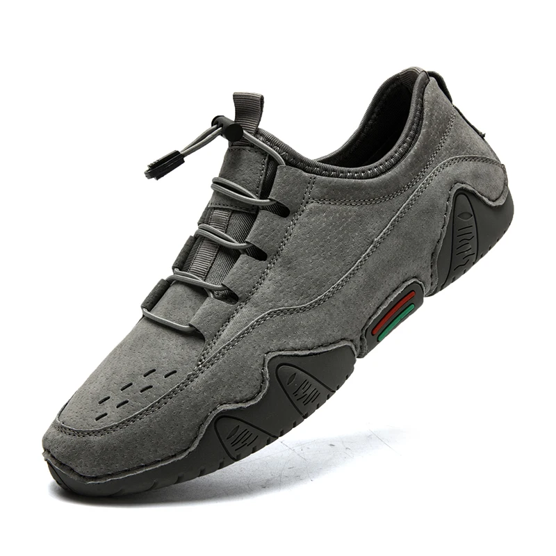 

Men's Casual Shoes Genuine Leather Lace Up Comfortable Fashion Sneakers Moccasins Outdoor Breathable Flat Shoes Footwear