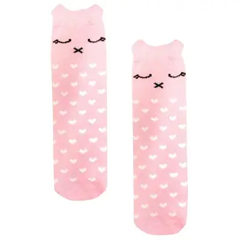 

Baby Girl Boy Kids Cartoon Socks Combed cotton Anti-slip Socks pink