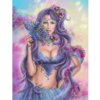 

5D Diy Diamond Painting Sexy Beauty Full Round Drill Diamond Cross Stitch Cartoon Lady Diamond Embroidery Mosaic Decoration Home