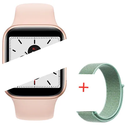 Смарт-часы GOLDENSPIKE IWO 12, Bluetooth, 1:1, серия 5, Inteligente, Brinde Pulseira, Смарт-часы, Android, для обновления IOS, IWO 9, 8, 7 - Цвет: pink add strap