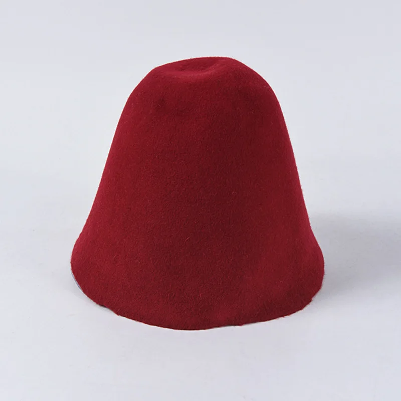 Women Cloche Bucket Felt Hat Big Wool Felt Cone Hood Hat Body for Millinery Hat Making Fedora Material Body Cones DIY Craft 5