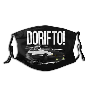 

Initial D Drift AE86 Mouth Face Reusable Mask With Filters Hip Hop Anti Haze Dust Mouth Protection Cover Mouth Muffle
