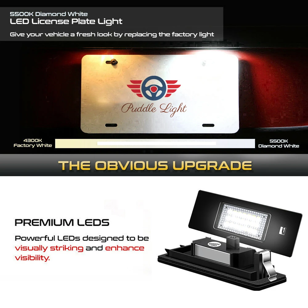 2pcs Led License Number Plate Light No Error 24smd Car Lamps For Bmw 1  Series E81 E87 E87n F20 F21 Car Light Source - Base - AliExpress