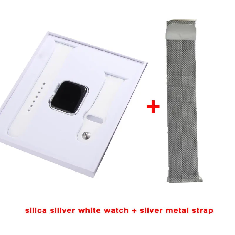 white add silver Greentiger IWO 8 Смарт-часы для мужчин Bluetooth музыка камера монитор сердечного ритма водонепроницаемые часы 4 Smartwatch VS W34 B57 F10 - Цвет: white add silver
