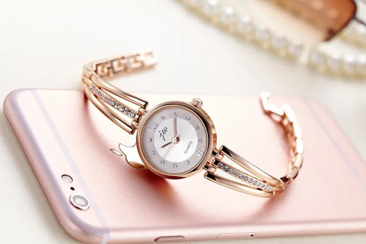 Модные Стразы Часы Для женщин Элитный бренд Нержавеющая сталь браслет часы женские кварцевые часы представительского класса Mujer Часы