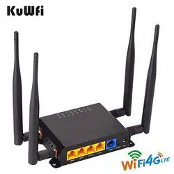 KuWfi 4 г LTE CPE маршрутизатор OpenWrt 300 Мбит/с беспроводной маршрутизатор Wi-Fi повторитель сильный Wi-Fi сигнал с функцией APN и 4 шт. антенны