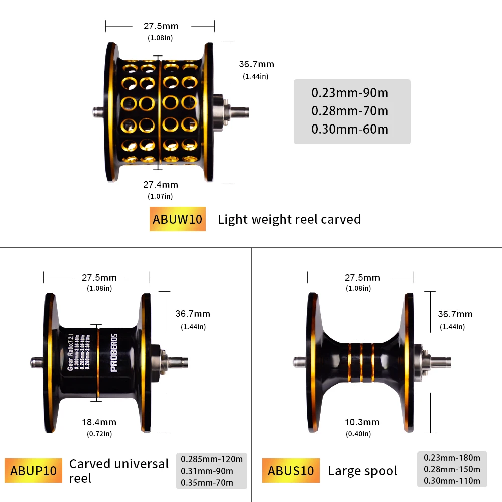 PROBEROS Bait Casting Reel 7.2:1 High Speed Ultralight Baitcasting