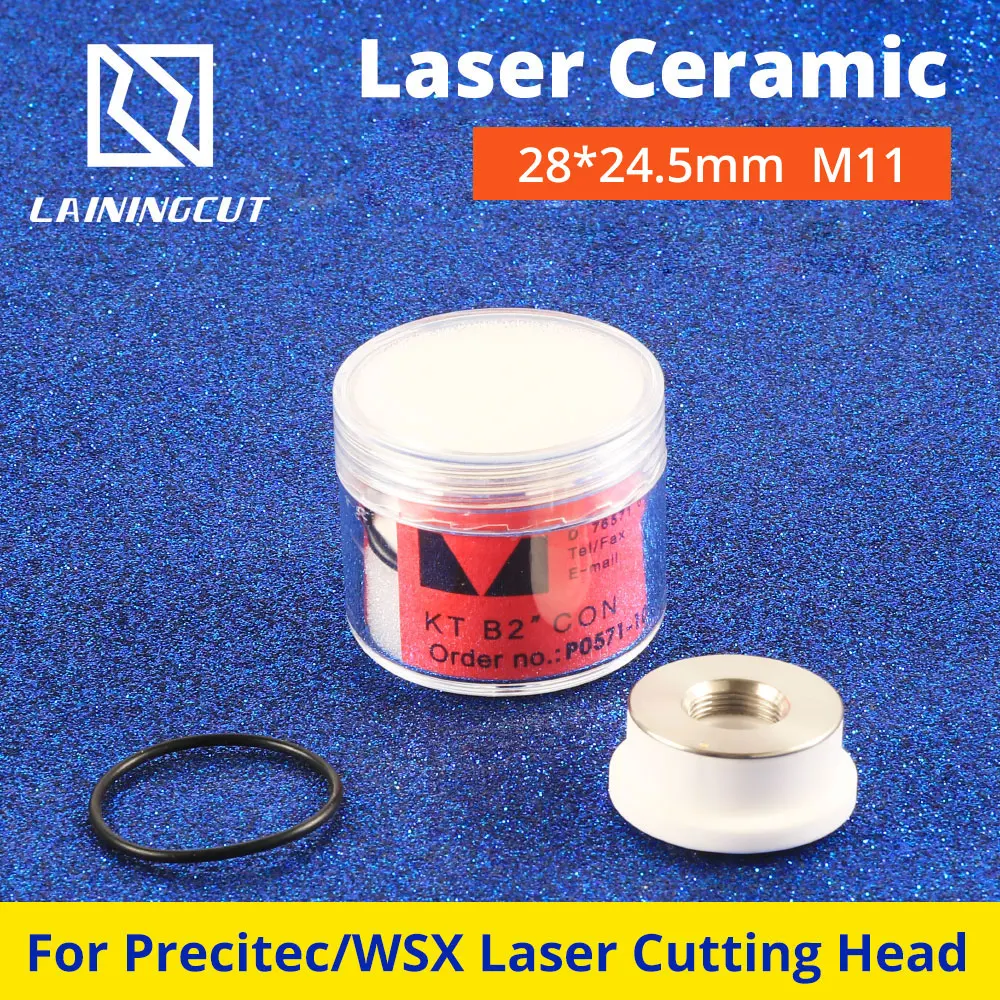 

Precitec/WSX Laser Ceramic 28/24.5mm M11 OEM KT B2 CON P0571-1051-00001 Nozzle Holder For HSG Fiber Laser Cutting Head