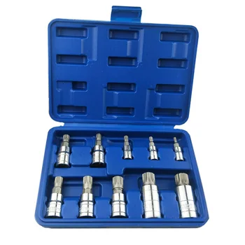 

12 Point Triple Square Spline Bit Socket S2 Steel 4mm-18mm Tool Parts Set Kit