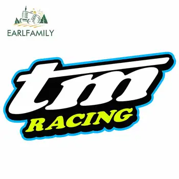 

EARLFAMILY 13cm x 6.8cm for TM Racing Personality Car Stickers Vinyl Sun Protection Waterproof Material 3D Graffiti Decals