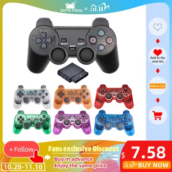 

DATA FROG 2.4G Wireless Gamepad for Sony PS2 Controller Double Vibration Shock Controle for Playstation 2 Console Joystick