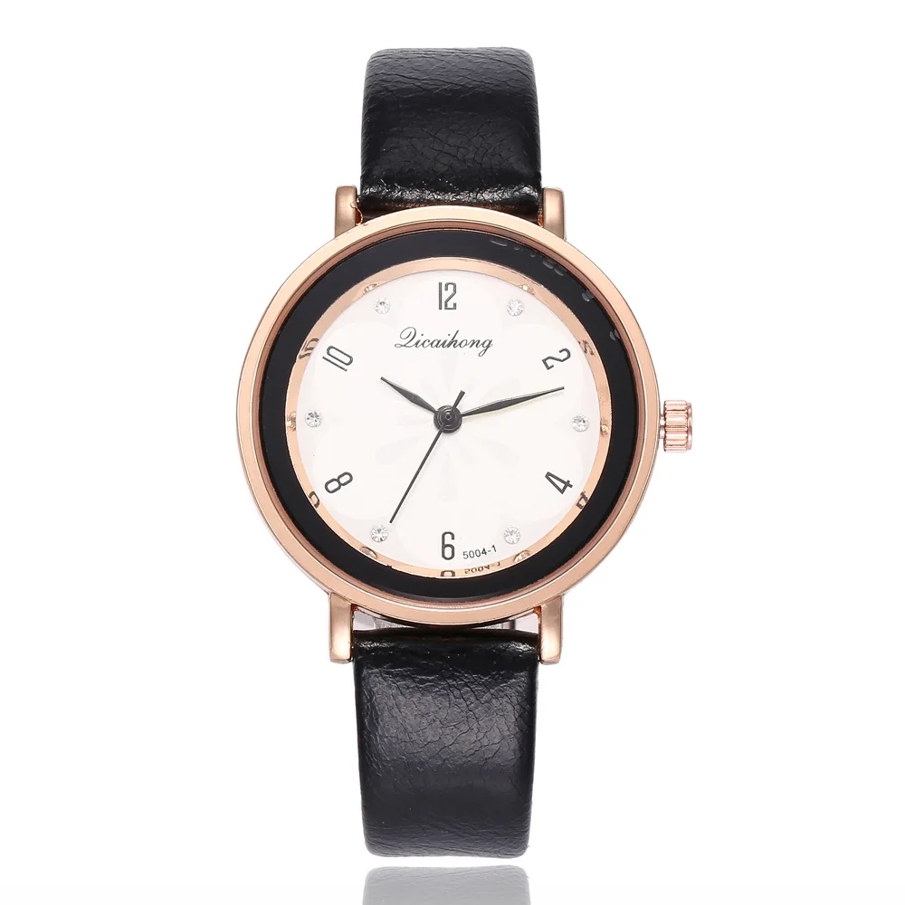 

A Generation of Fat Fashion Women's Belt Watch with Numbers Diamond Set Flower Quartz Watch Women's Manufacturers Direct Selling
