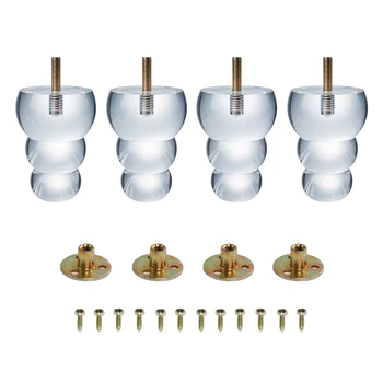 

1/2/4pcs Heavy Duty Modern Acrylic Furniture Legs Sets, As Replacement For Sofa Couch Bench Table Cabinet Bed and TV Stand Legs