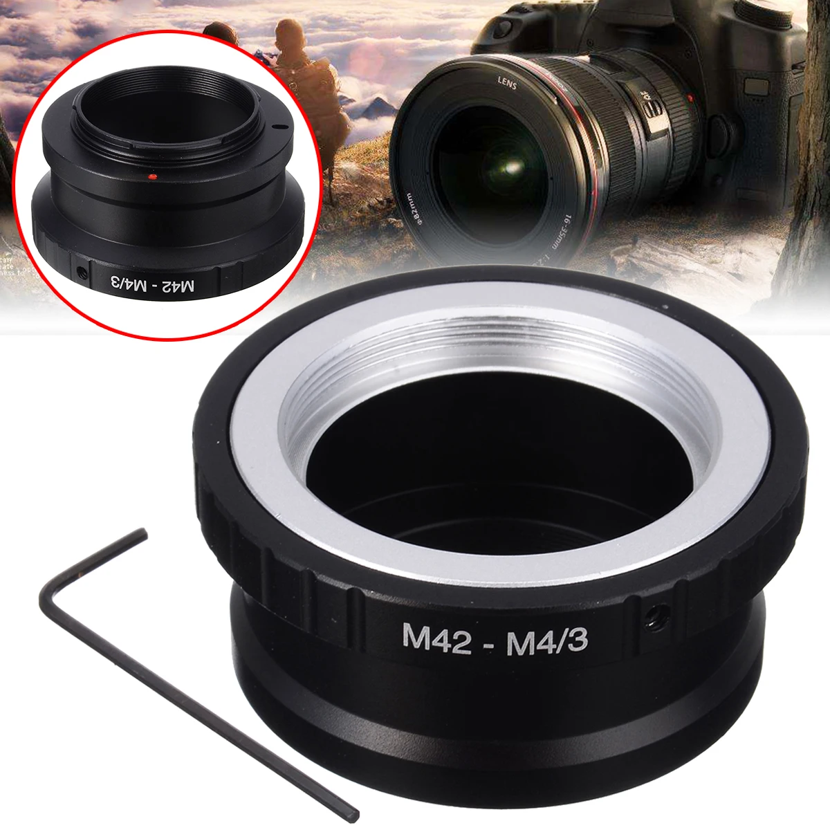 Mayitr 1PC Camera Lens Adapter Ring M42 Lens To An Micro 4/3 M4/3 MFT Mount For O-lympus Pen for Panasonic Lumix G