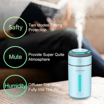 

ELOOLE Air Humidifier USB Ultrasonic Aroma Diffuser Essential Oil Fogger Mist Maker Humidifier Purifier with LED Romantic Light